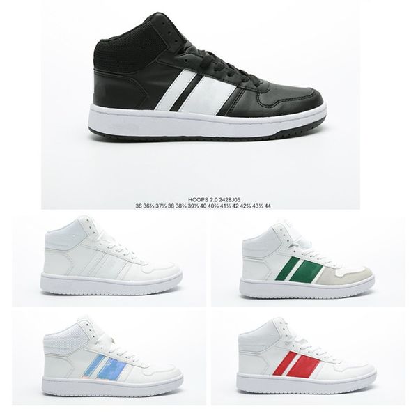 

2019 new arrival hoops 2.0 fashion casual shoes for white red green men women leather vintage designer sneakers size 36-44, Black
