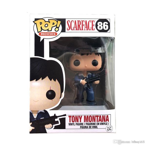 

cute lxh brandnew selling funko pop #86 scarface tony montana vaulted retired action figures toy for baby doll