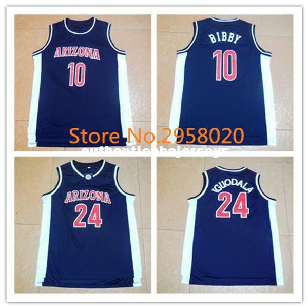 

custom #10 mike bibby #24 andre iguodala #31 jason terry #11 kenny lofton #32 sean elliott arizona wildcats college basketball jersey, Black;blue