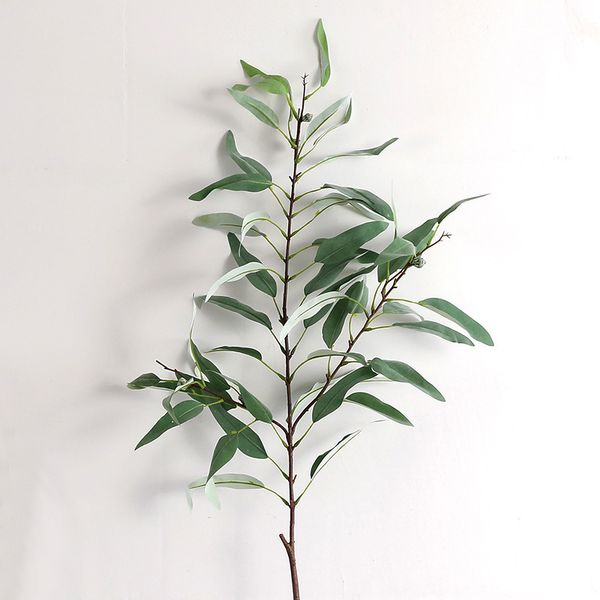 

1x eucalyptus leaves ornaments artificial plant silk home wedding decoration kit