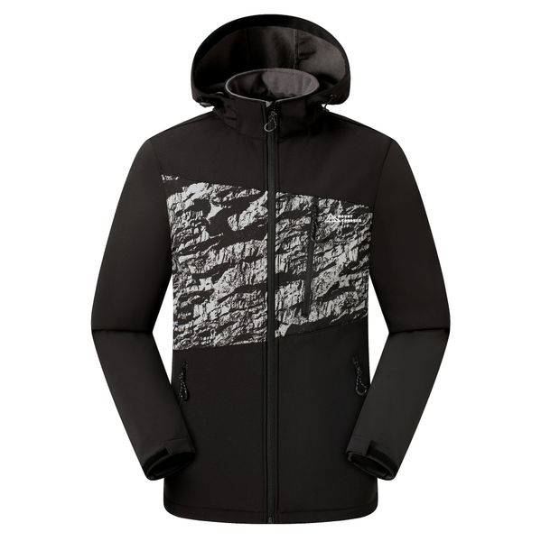 

mens autumn winter climb softshell jackets windproof waterproof men's jackets keep-warm plus size sport outdoor coat s-3xl, Black;brown