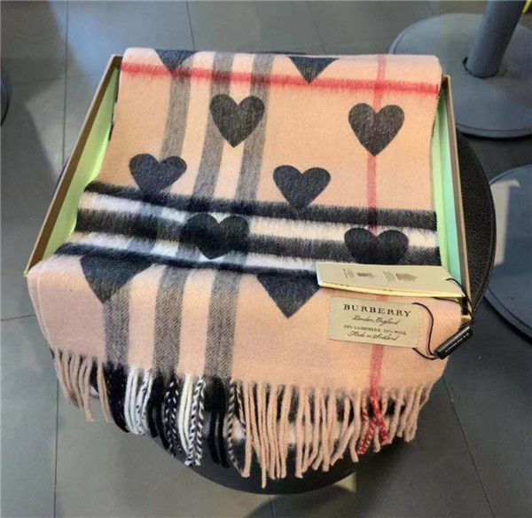 

19fw luxurious brands design bbr plaid lattice love heart wool scarf women men fashion shawl tippet cashmere lady scarves 170*32cm, Blue;black