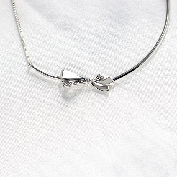 

wholesale-bow necklace for pandora 925 sterling silver inlaid cz diamond gorgeous girl bracelet with original box birthday gift