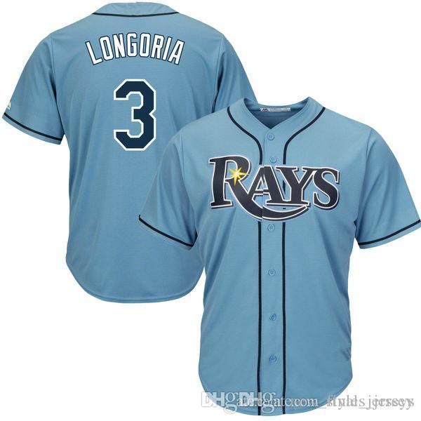 

2019 men Tampa Bay jersey Ray 12 Wade Boggs 3 Evan Longoria 39 evin Kiermaier men M-XXXL Baseball Jerseys