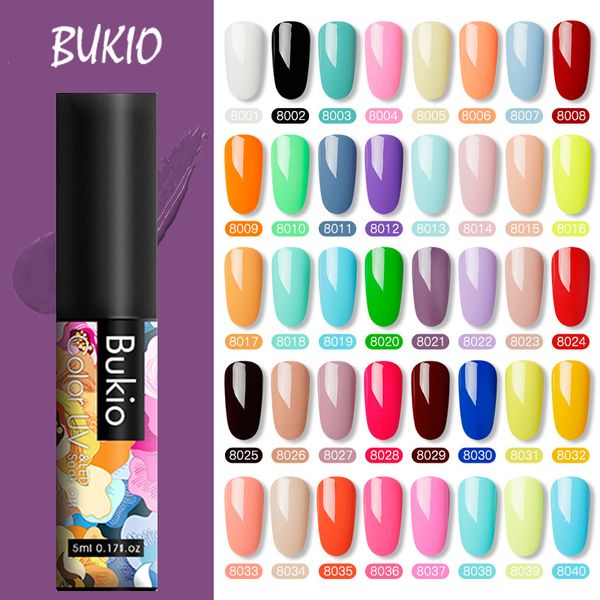 

bukio fashion gel nail polish uv led colorful gel varnish lacquer semi permanent paint enamel nail art diy design tool, Red;pink