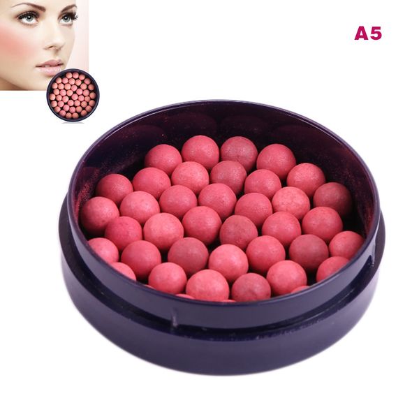

ball blusher with brush natural face makeup comestic long lasting blush pearls or88