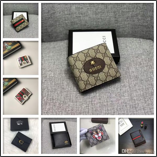 

20ss men's wallet made of genuine leather wallet short hasp carteira masculina purse 2020 luxury male billetera hombre erlek madac, Red;black