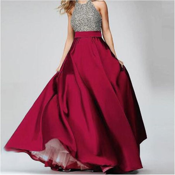 

elegant burgundy high waist satin long skirts floor length formal evening prom party skirts maxi skirt custom all color free, Black