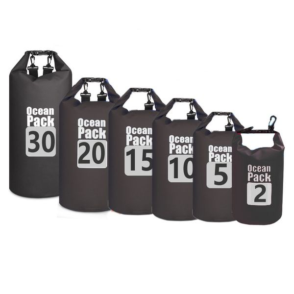 

2l/5l/10l/15l/20l waterproof dry bags sack bag for canoe kayak rafting outdoor sport swimming bags travel kit backpack