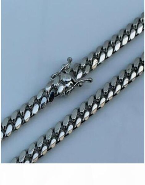 

miami cuban link chain real solid 925 silver fill heavy 6mm 24" box lock