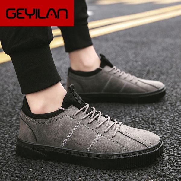 

2019 men casual shoes lace-up british sneaker flat shoes for men comfort tenis masculino adulto walking, Black