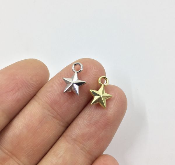 

eruifa 20pcs 8mm nice star zinc alloy necklace,earring bracelet jewelry diy handmade 2 colors, Silver