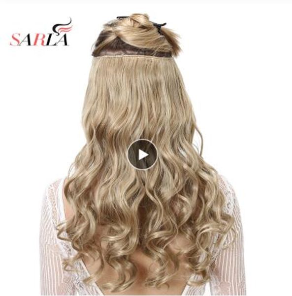 2019 Clip In Hair Extension Ombre 20 Blonde 3 4 Head Synthetic