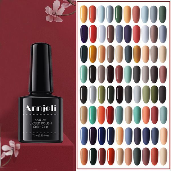 

Annjoli 40color himmer nude nail gel for women long la ting uv glitter nail bling gel poli h hipping