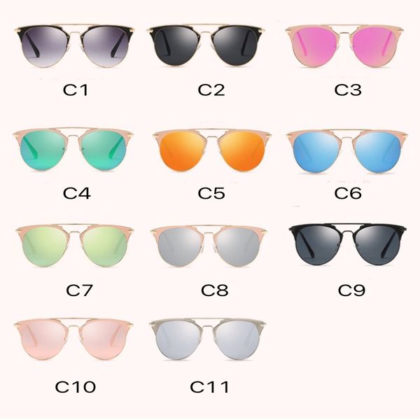 

dhl design sunglasses fashion show vintage sun eyeglasses frame plat mirror lens 11 colors, White;black