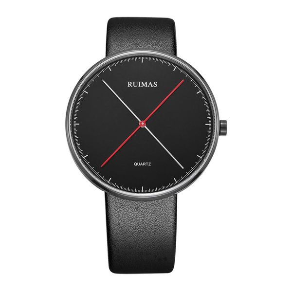 

ruimas men watches 2019 quartz watch for men gifts brand minimalism wristwatch relojes para hombre analog clock, Slivery;brown