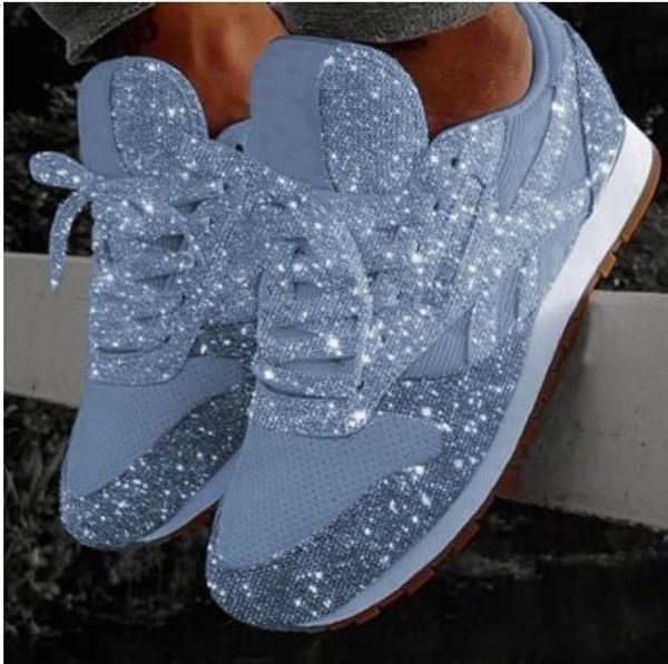 

women's bling casual shoes 2019 autumn new casual flat bottom women's vulcanized shoes breathable lace outdoor shoes lts