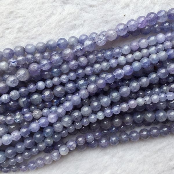 perles semi-précieuses 12 Tanzanites