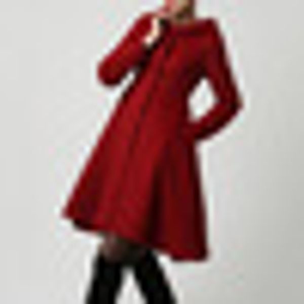 

plus size long jacket windbreaker overcoat outerwear trenchcoat beauty long sleeve hooded pockets women button, Black;brown