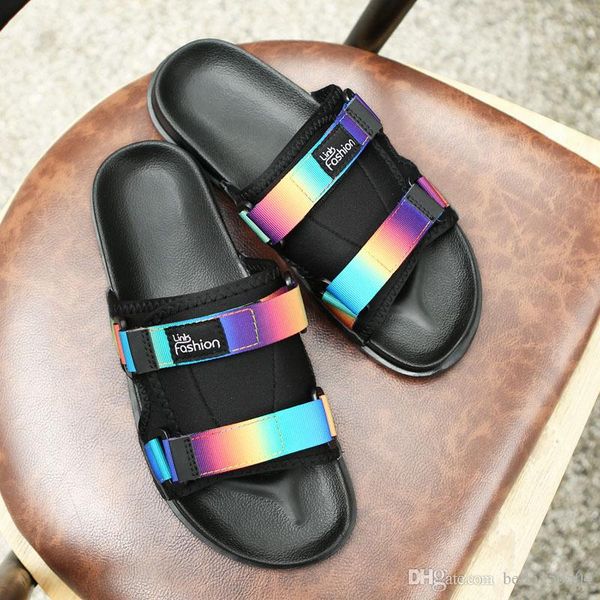 

designer sandals mens slippers outdoor summer slippers men women cloth slippers indoor men mens flats slides shoes comfortable, Black