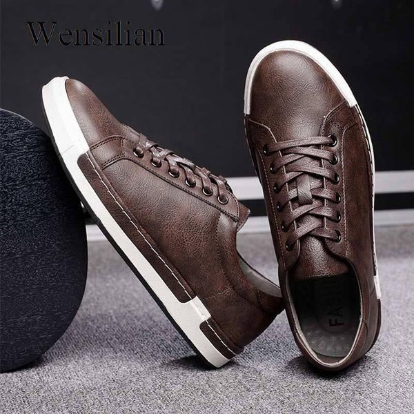 

gentlemans leather shoes men sneakers men trainers lace-up flat driving shoes zapatillas hombre casual, Black