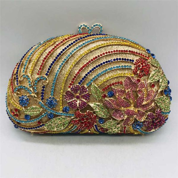 

fashion ladies luxury celebrity party bag clutch wedding bridal diamond luxury flower clutches nigeria elegant crystal purses