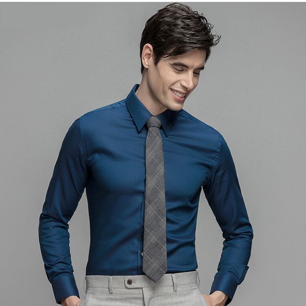 

new fashion designer men's 100% cotton solid color romantic wedding groom dress shirt regular fit shirts for men, White;black