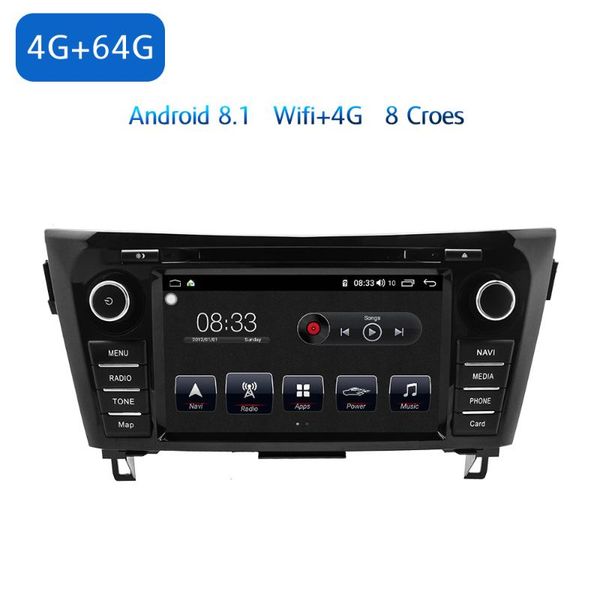 

car multimedia player 1 din android 8.1 car dvd for x-trail 2014-2018 8" 4g/32g/64gtouch screen radio gps