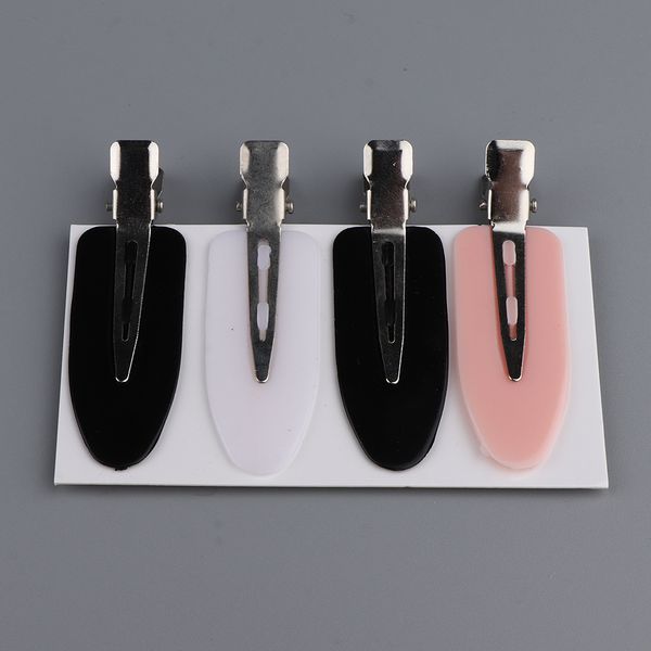 

4x no bend hair clip no crease clips perming makeup clamps for hair bangs, Brown