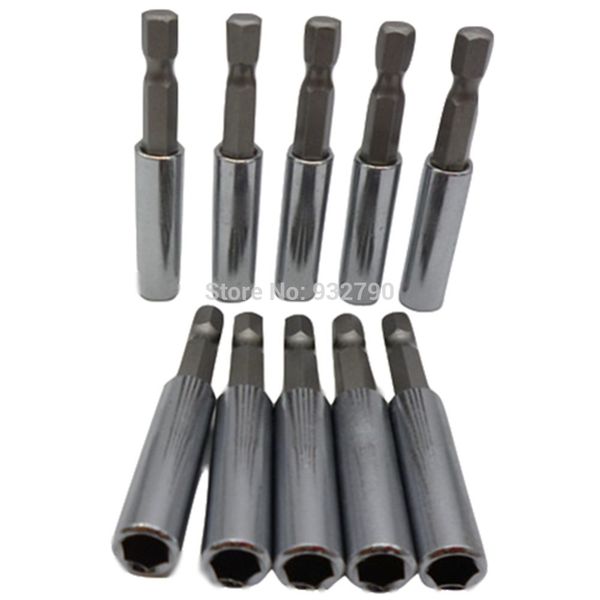 

10pcs magnetic quick release drill drive screwdriver bit holder 1/4" hex shank 60mm screw driver magnetic bit holders