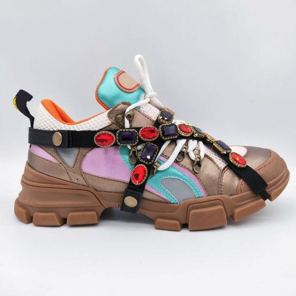 

flashtrek sneaker with removable crystals mens luxury designer shoes casual fashion luxury designer womens shoes sneakers 25, Black