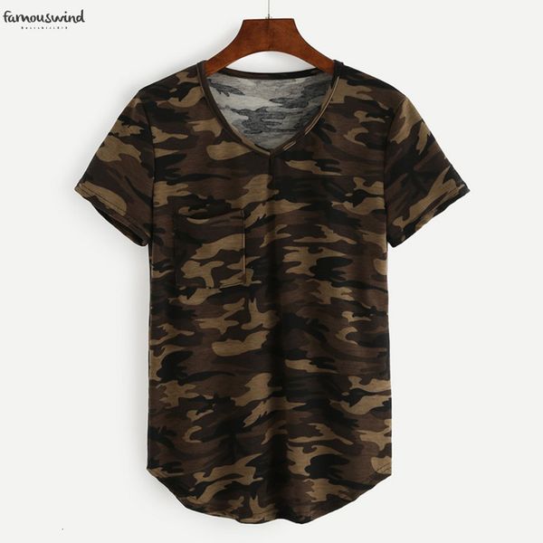 

2019 отпечатано camo футболки cap рукавом женщины army короткие рукава o шеи женский карман тенниска лета вскользь тройники, White