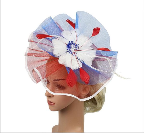 

party dance hoop hair hoop double hat bride p headdress hair ornament, Silver