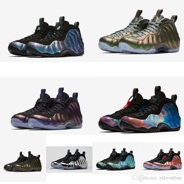 

New men penny hardaway ba ketball hoe one galaxy eggplant green abalone northern light air flight foam neaker boot for ale