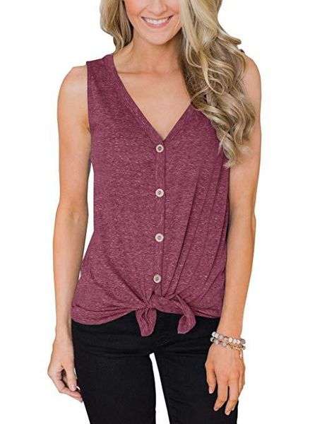 

spring and summer 2019 new fast-selling amazon wihv collar ladies't-shirt with sleeveless t-shirt and bottom shirt vest, White