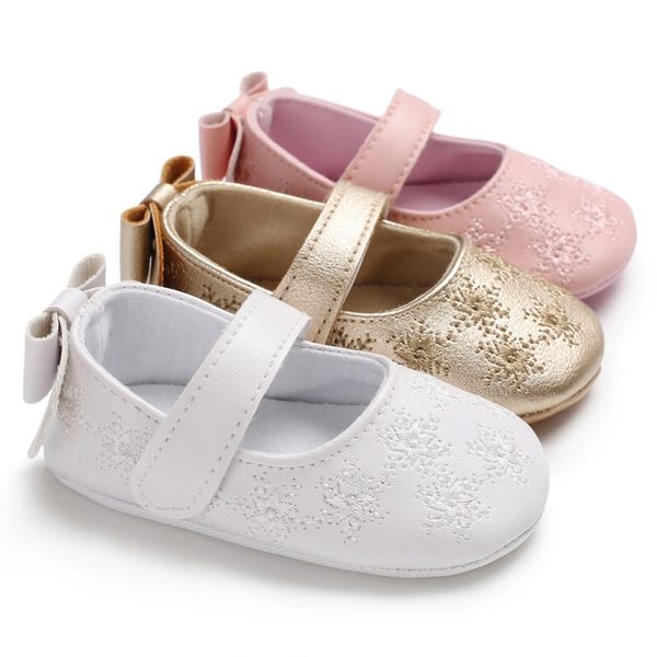 

ребёнок обувь cute bowknot кожа младенца обувь anti-slip кроссовки мягкой подошвой малышей первых ходунки