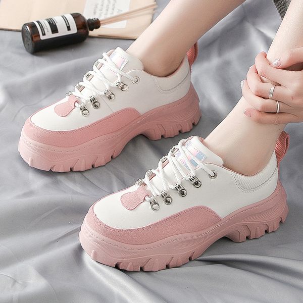 

2019 autumn new flat shoes women fashion simple color matching thick soles comfortable casual shoes, Black