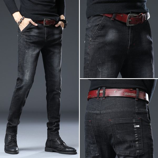 

2019 men classic jeans jean homme pantalones hombre men soft black biker masculino fashion denim jean overalls mens pants male, Blue