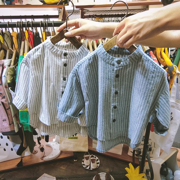 

2019 new spring item девочка и мальчик stripe shirt два цвета, White;black