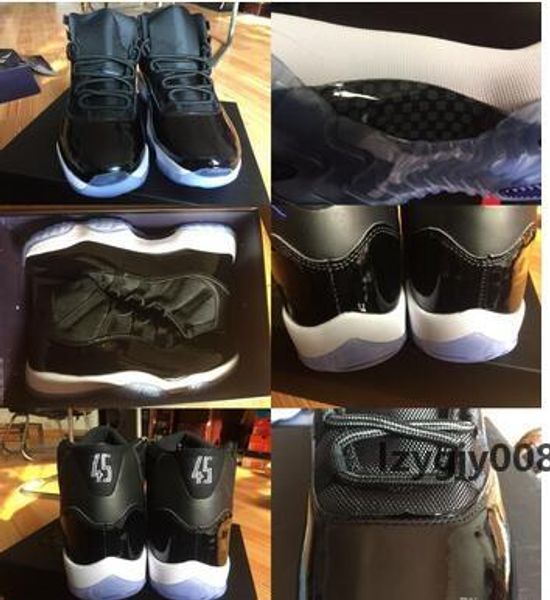 

2017 11 space jam 45 basketball shoes men women 11s space jam with number 45 sport sneakers with shoes box