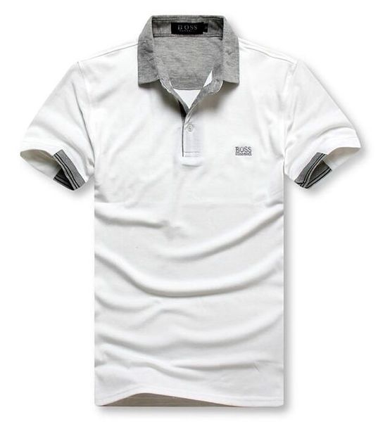 

Sell de igner polo hirt ummer bo lapel polo hirt men hort leeve port polo triped fa hion ca ual new high quality