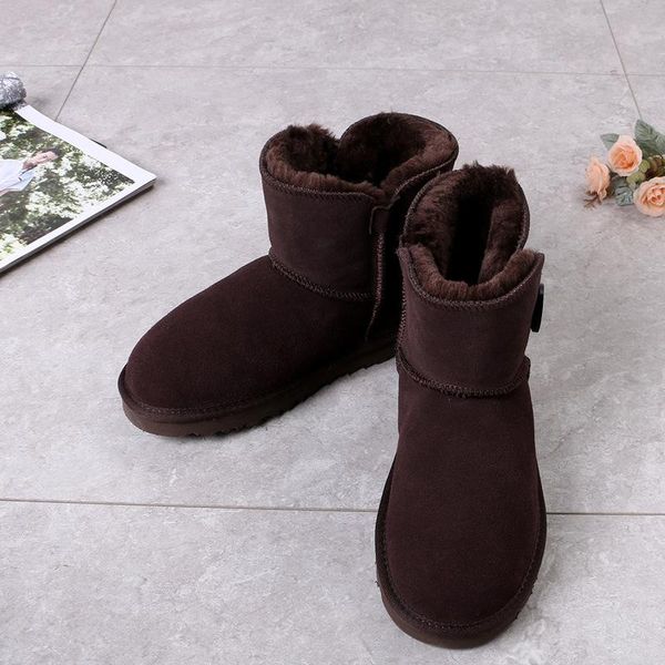 

factory direct korean version of the new women's shoes simple low-tube snow boots women's flat round head warm shoes cotton shoes, Black