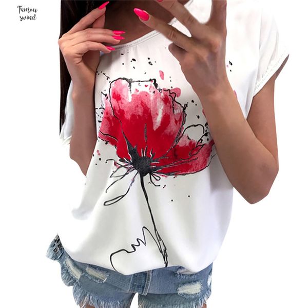 

print shirts tee short sleeve loose girls t casual loose women soft clothing for women girls 35ja10, White