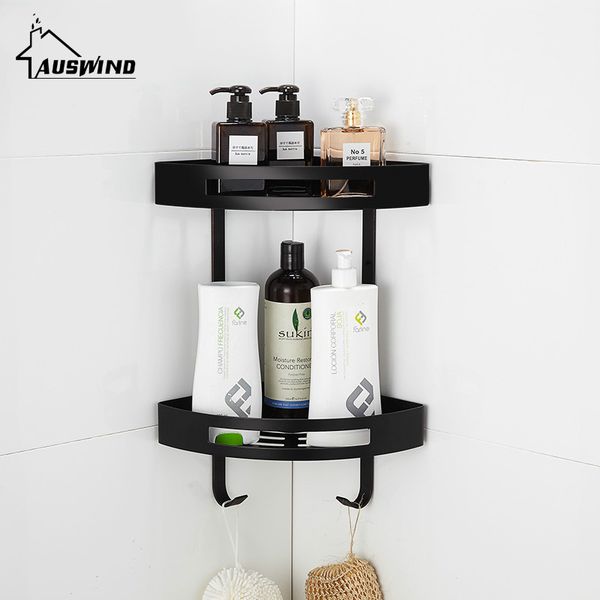 

europe antique black bathroom shelf toilet corner rack sus 304 stainless steel corner bathroom basket wall mount shelf