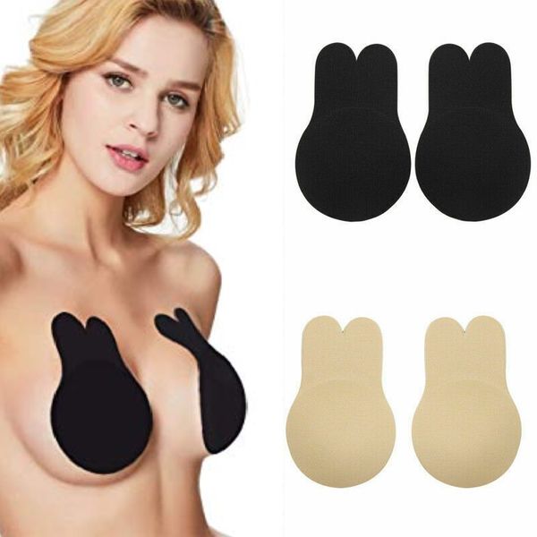 Adesivo Sem Alças Sutiã Auto Adesivo Mamilo Pastéis de Mama Reutilizável Silicone Invisível Lingerie Pad Realçadores Push Up Bra