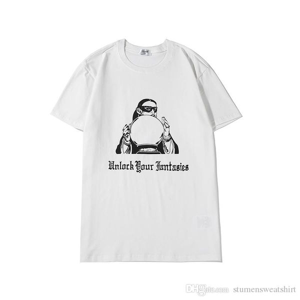 

2020 new men designer tshirt luxury summer celines brand boutique t-shirt glasses girl portrait printing black white short sleeved t-shirt, White;black