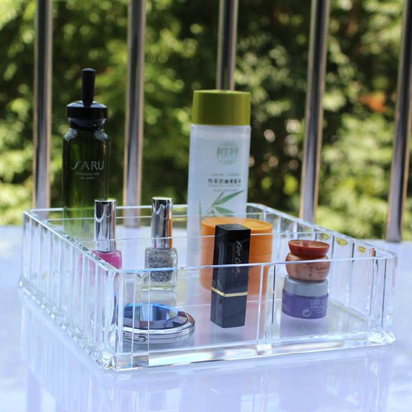 

новое прибытие кисти помады держатель макияж организатор ясно акриловые косметические инструменты ящик для хранения чехол тени для век орган