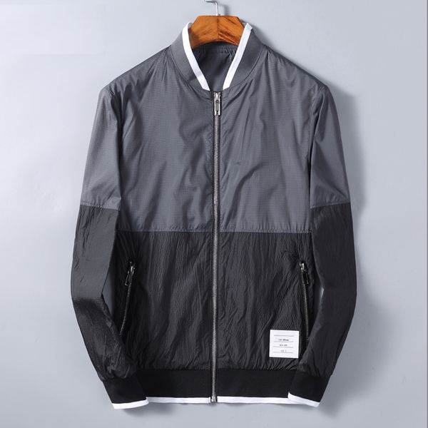 

casual waterproof spring 2020 military jacket men's jackets coats men outerwear casual brand zipper thin coat stand-collar