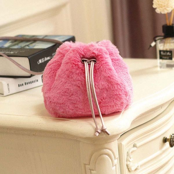 

cute mini bags children string bucket new handbag for girls plush shoulder bag kids fashion messenger bags