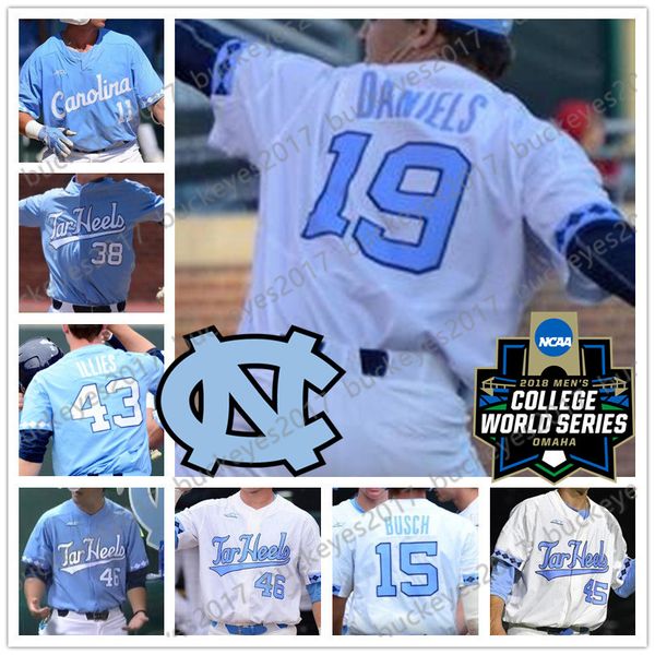 

unc north carolina tar heels men youth kid white blue jersey #1 brandon riley 5 ashton mcgee 4 brandon martorano 19 brett daniels, Black